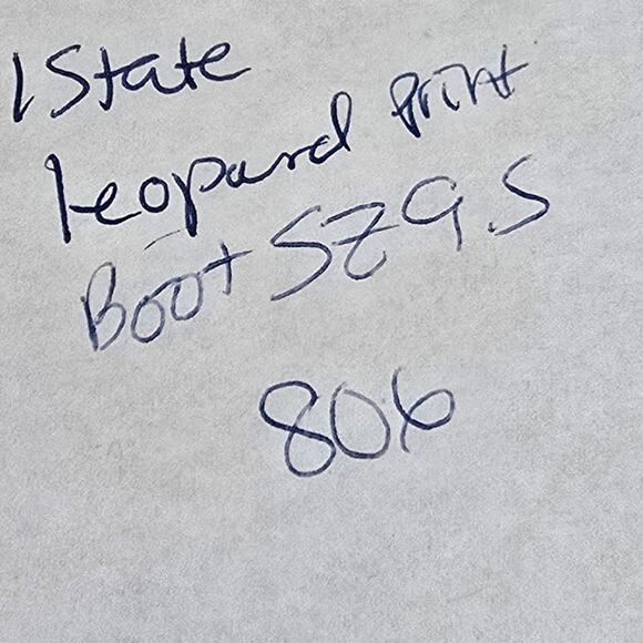 1.State Women’s 9.5 Jerome Leopard Calf Hair Bootie Ankle Boots - Picture 8 of 11